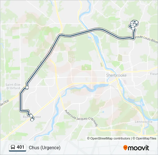 401 Bus Line Map