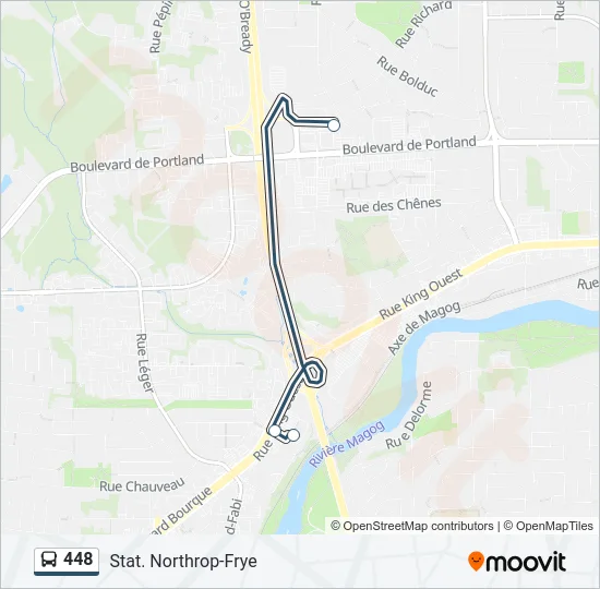 448 Bus Line Map