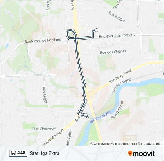 448 Bus Line Map