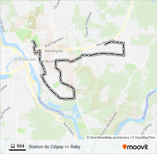 904 Bus Line Map