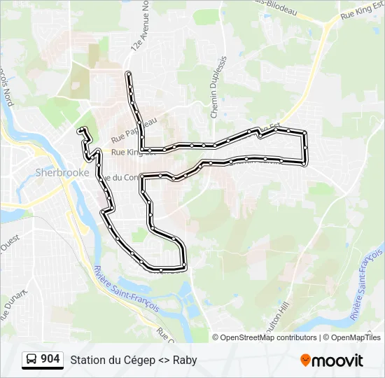 904 Bus Line Map