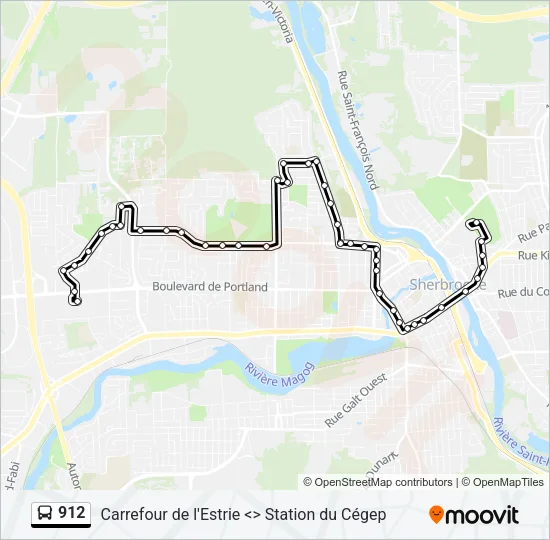 912 Bus Line Map