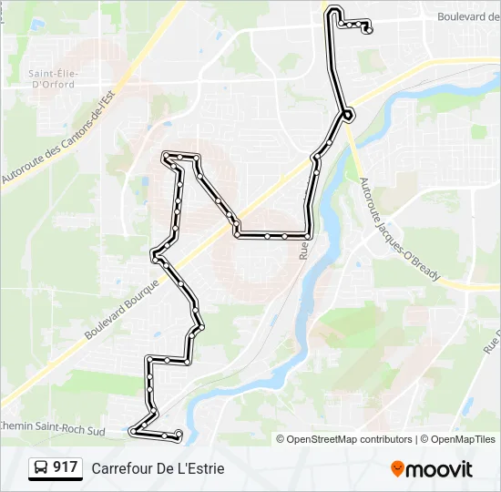 917 Bus Line Map