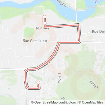 601 Bus Line Map