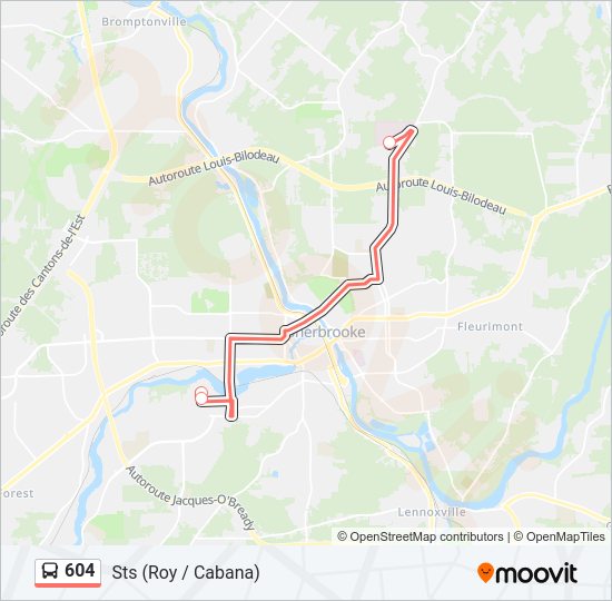 604 Bus Line Map