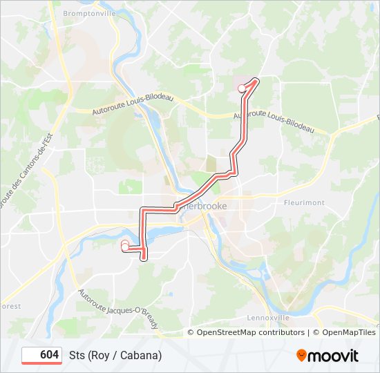 604 bus Line Map