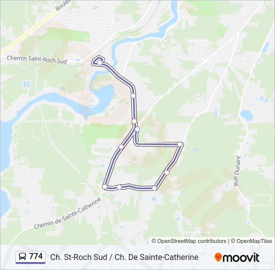 774 Bus Line Map