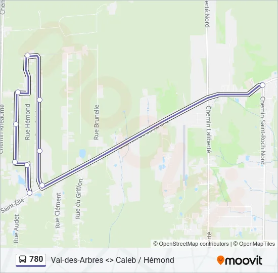 780 Bus Line Map