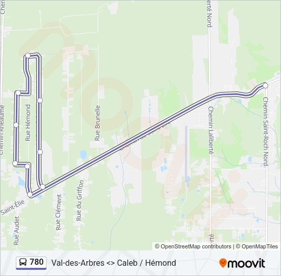 780 Bus Line Map