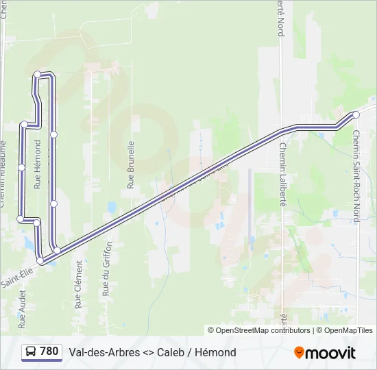 780 Bus Line Map