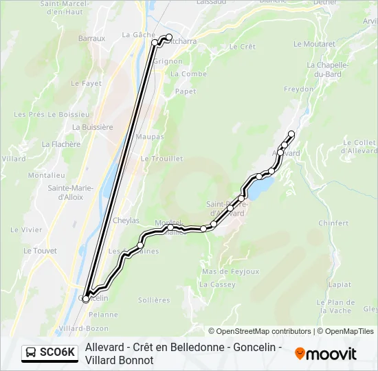 SCO6K Bus Line Map