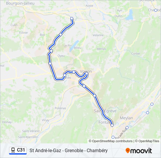 C31 train Line Map