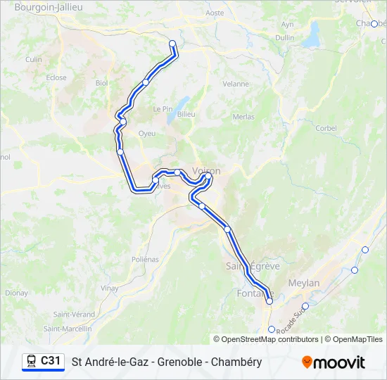 C31 Train Line Map