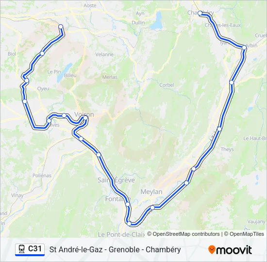 C31 Train Line Map