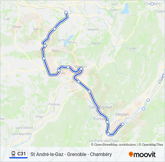 C31 Train Line Map
