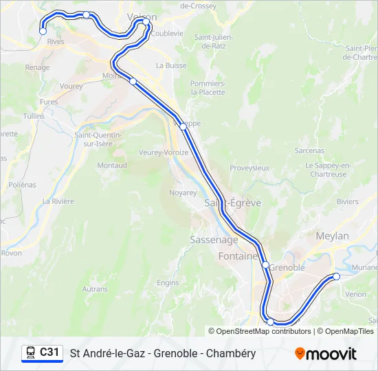 C31 Train Line Map