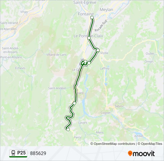 P25 train Line Map