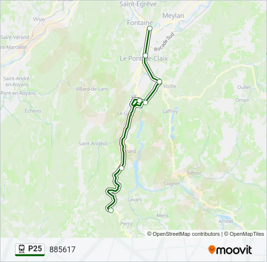 P25 Train Line Map