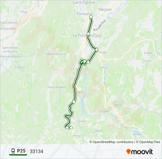 P25 Train Line Map