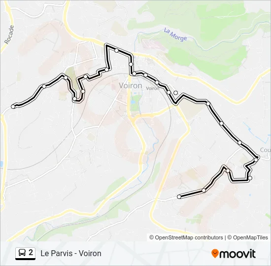 2 Bus Line Map