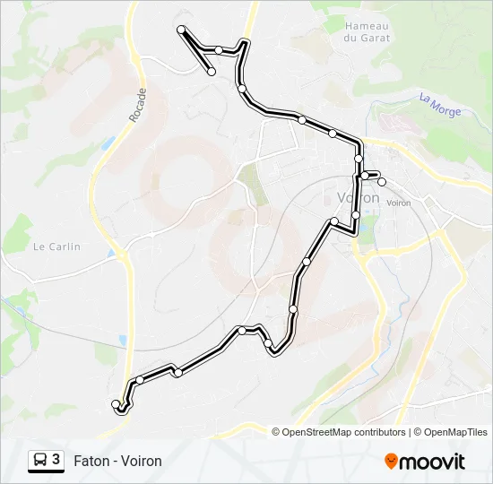 3 Bus Line Map