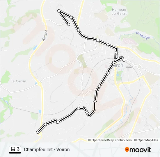 3 Bus Line Map