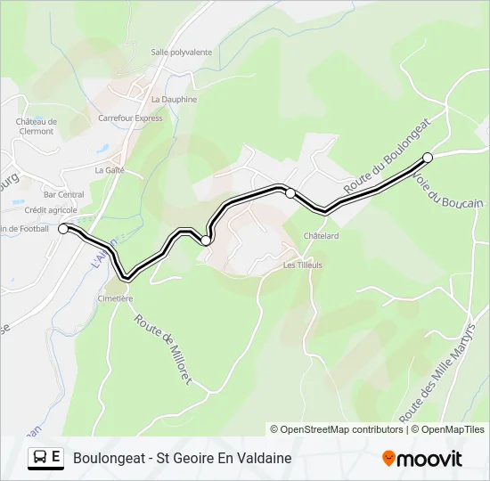 E Bus Line Map