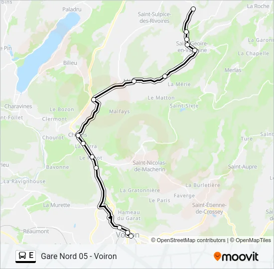 E Bus Line Map