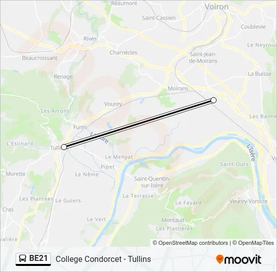 BE21 Bus Line Map