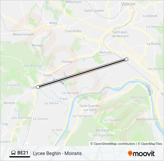 BE21 Bus Line Map