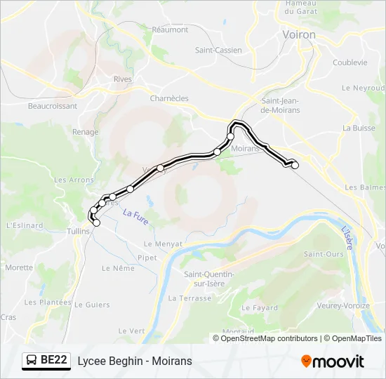 BE22 Bus Line Map
