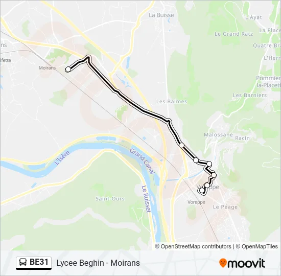 BE31 Bus Line Map