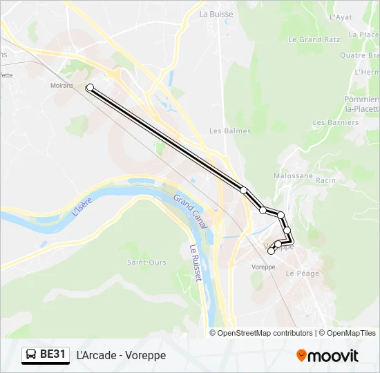 BE31 Bus Line Map
