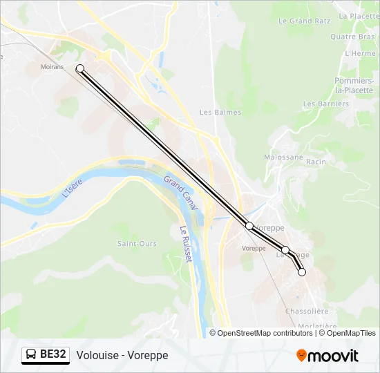 BE32 Bus Line Map
