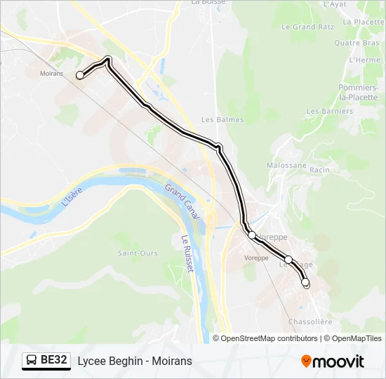 BE32 Bus Line Map
