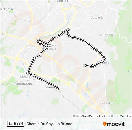 BE34 Bus Line Map