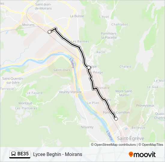 BE35 Bus Line Map