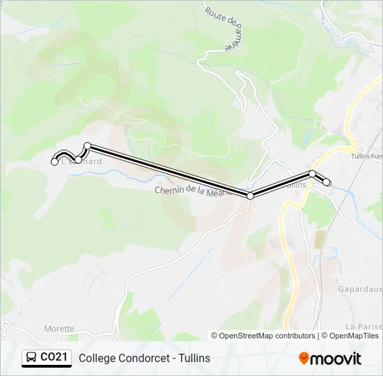 CO21 Bus Line Map