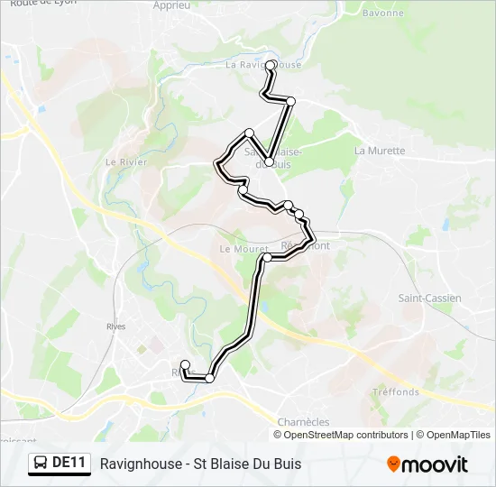 DE11 Bus Line Map