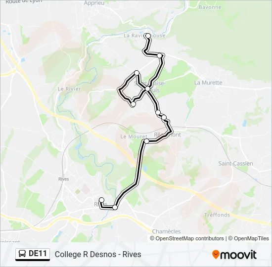 DE11 Bus Line Map