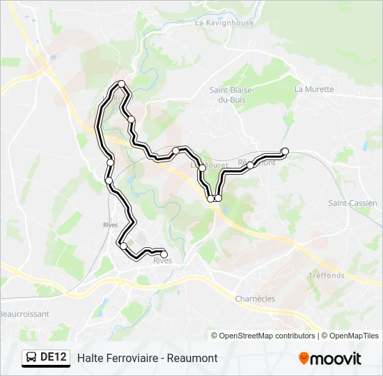 DE12 Bus Line Map
