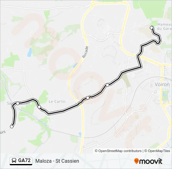 GA72 Bus Line Map