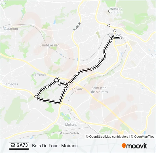 GA73 Bus Line Map