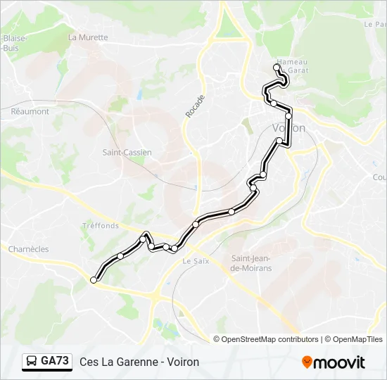 GA73 Bus Line Map