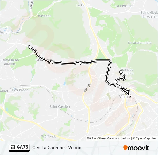 GA75 Bus Line Map