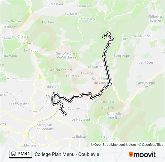 PM41 Bus Line Map