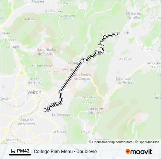 PM42 Bus Line Map