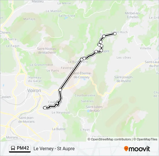 PM42 Bus Line Map