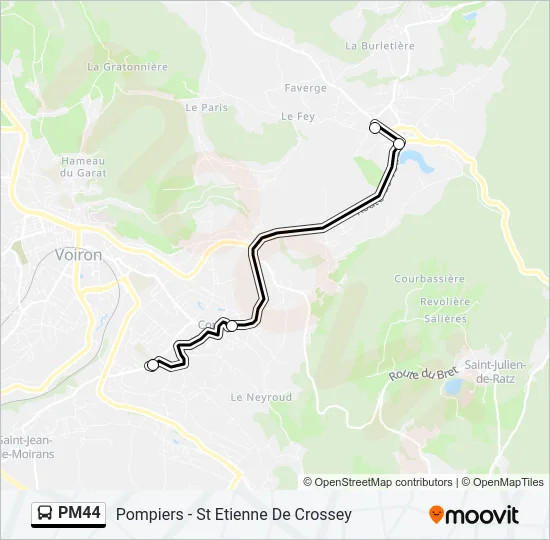 PM44 Bus Line Map