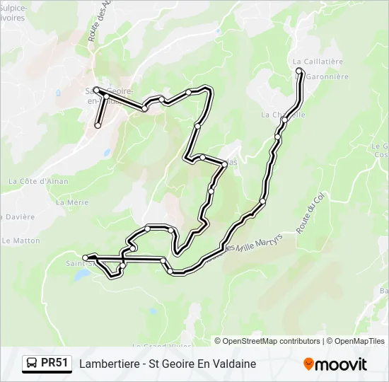 PR51 Bus Line Map